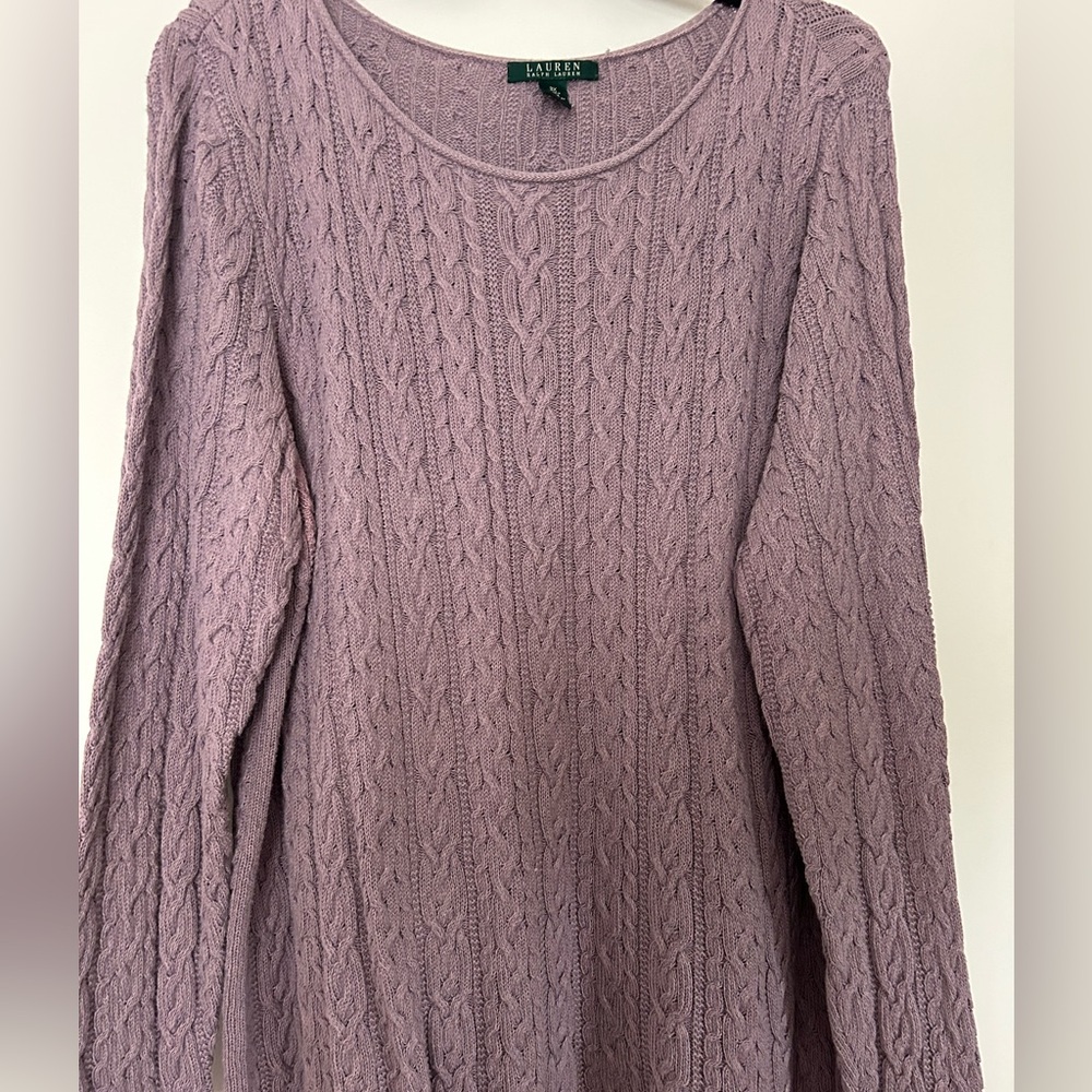 Ralph Lauren Women’s Cable Knit Sweater in Lavender